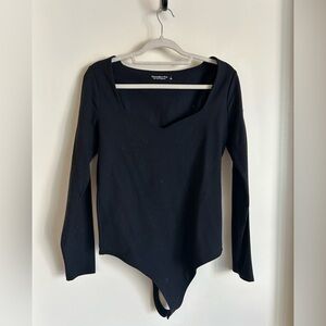 Abercrombie Black Sweetheart Cotton Bodysuit